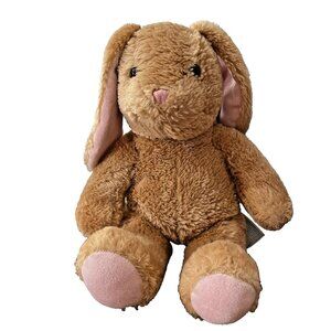 Vintage Build a Bear Easter Bunny Rabbit 15" Tan Pink Ears Feet Nose Plush Toy